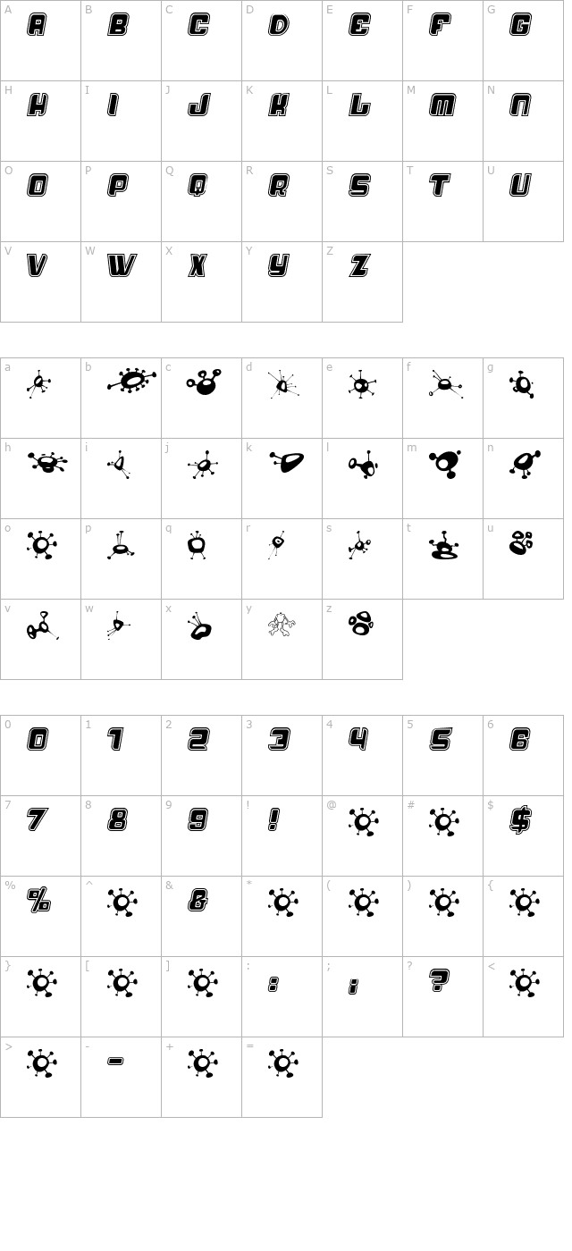 alienmushrooms character map