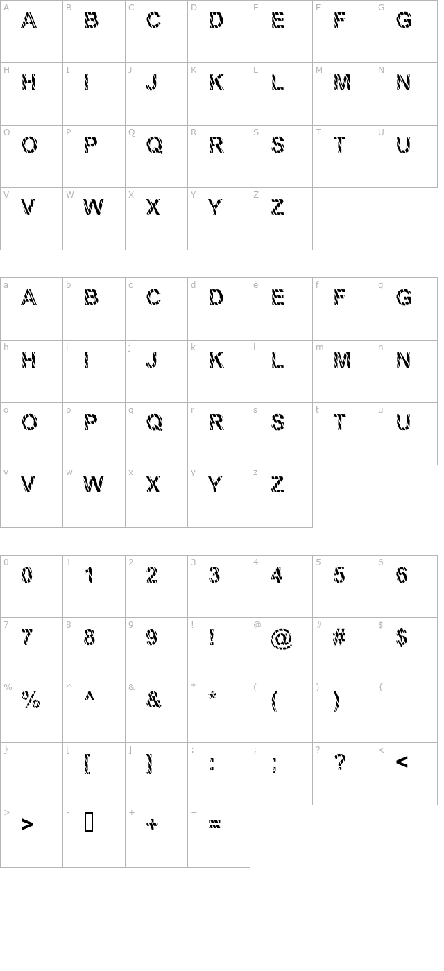 alli character map