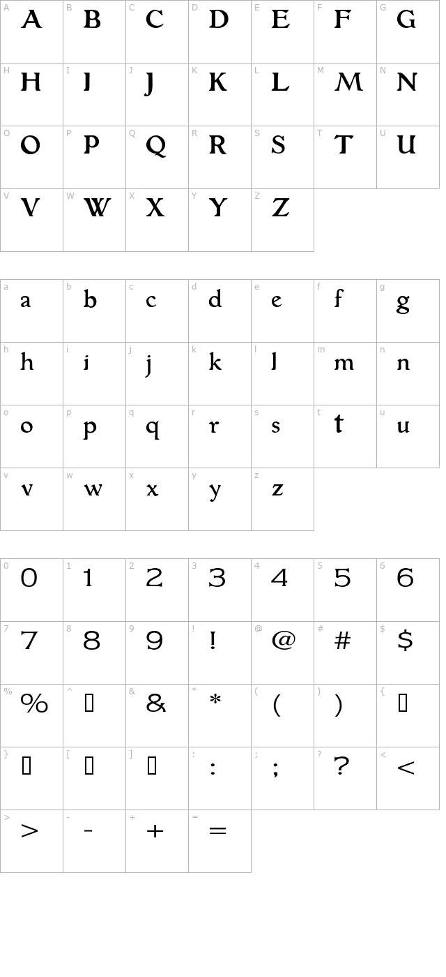 alpenhornssk character map