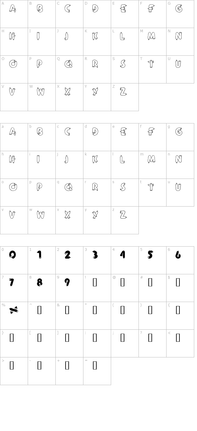 Alpha Sausage character map