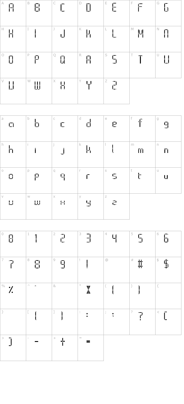 alphabet-2 character map