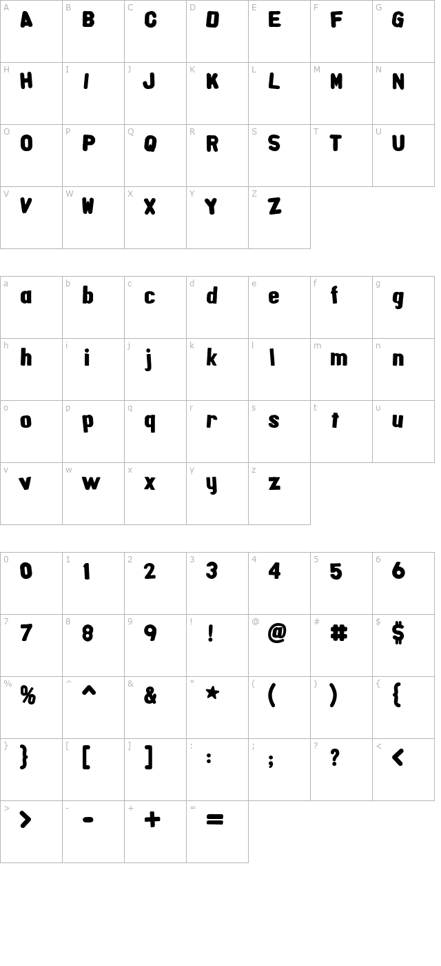 alphafridgemagnets character map