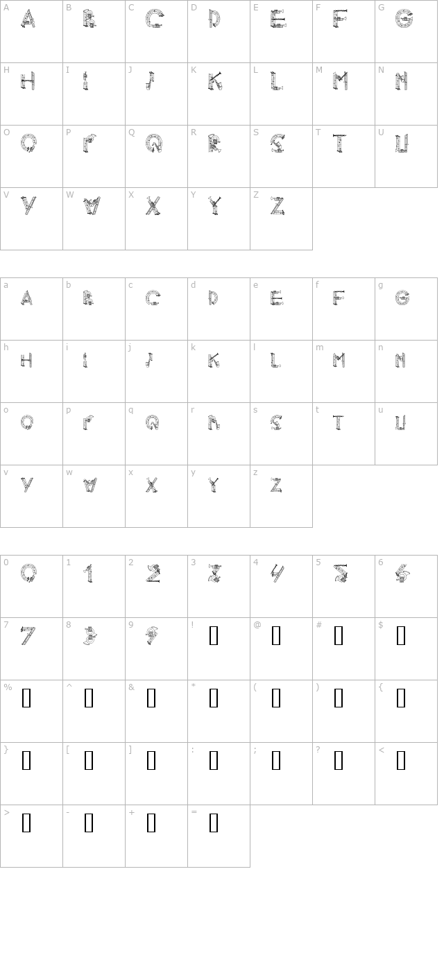 alphamusicman character map