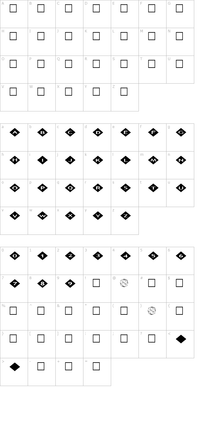 AlphaShapes diamonds 2 character map