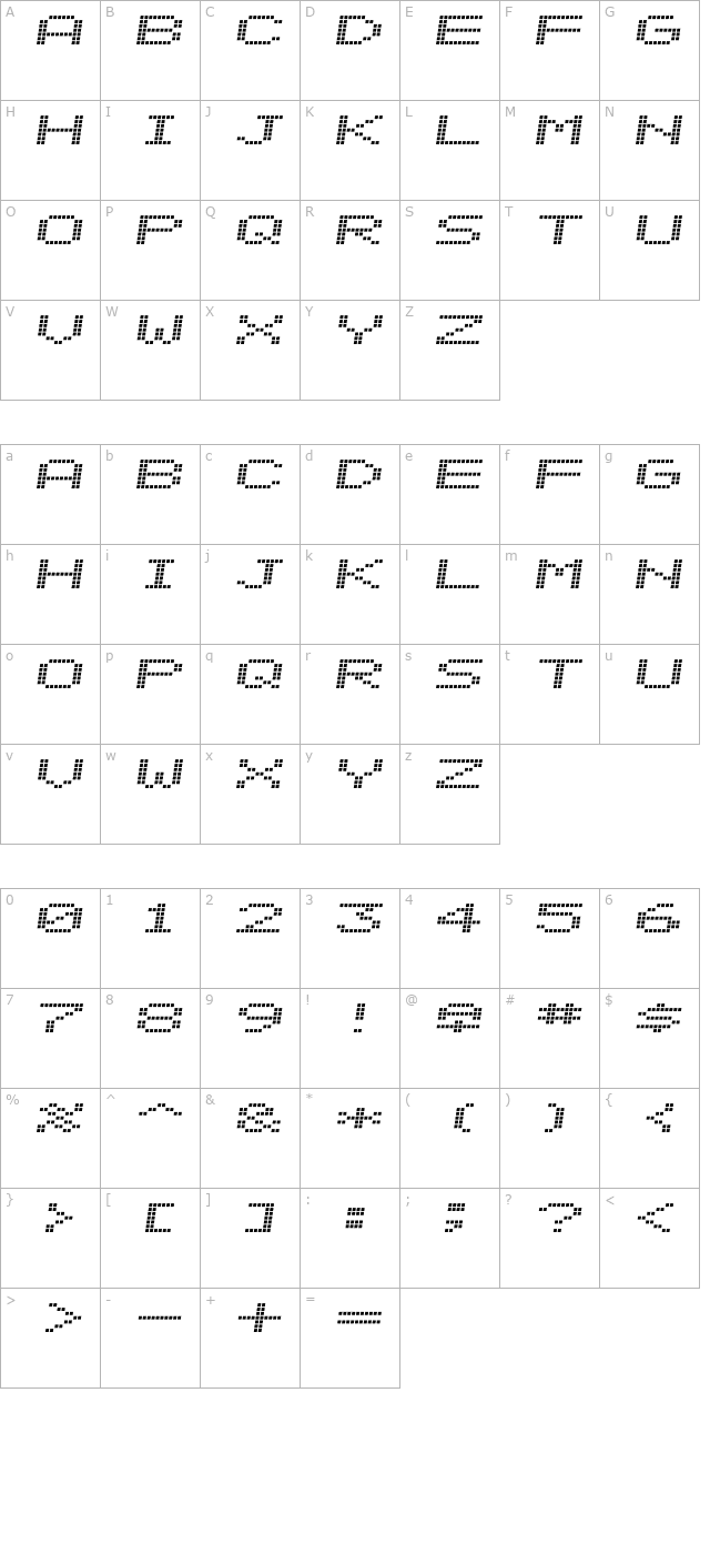 alpine-7558s character map