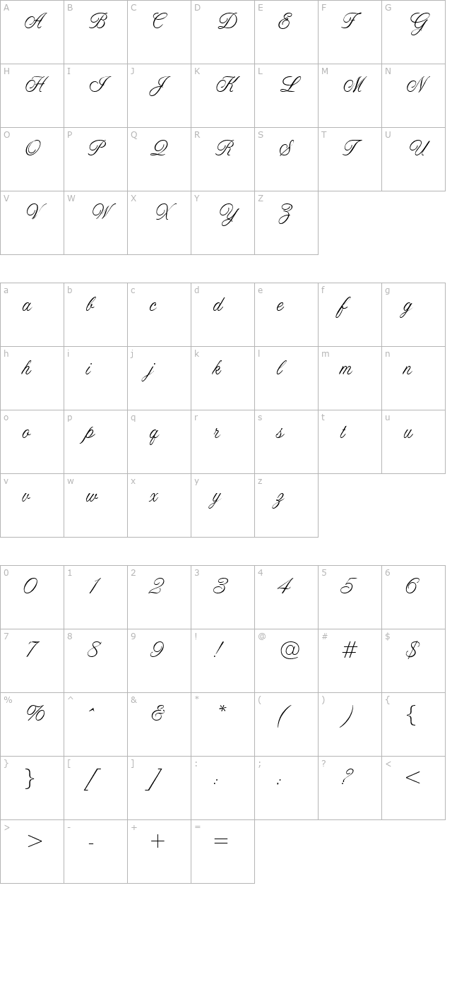 Altitude-Regular character map