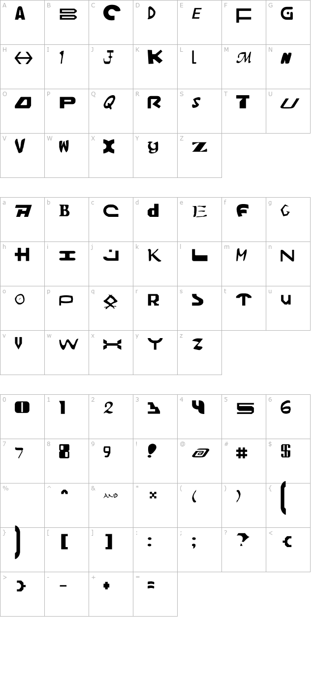 amalgam character map