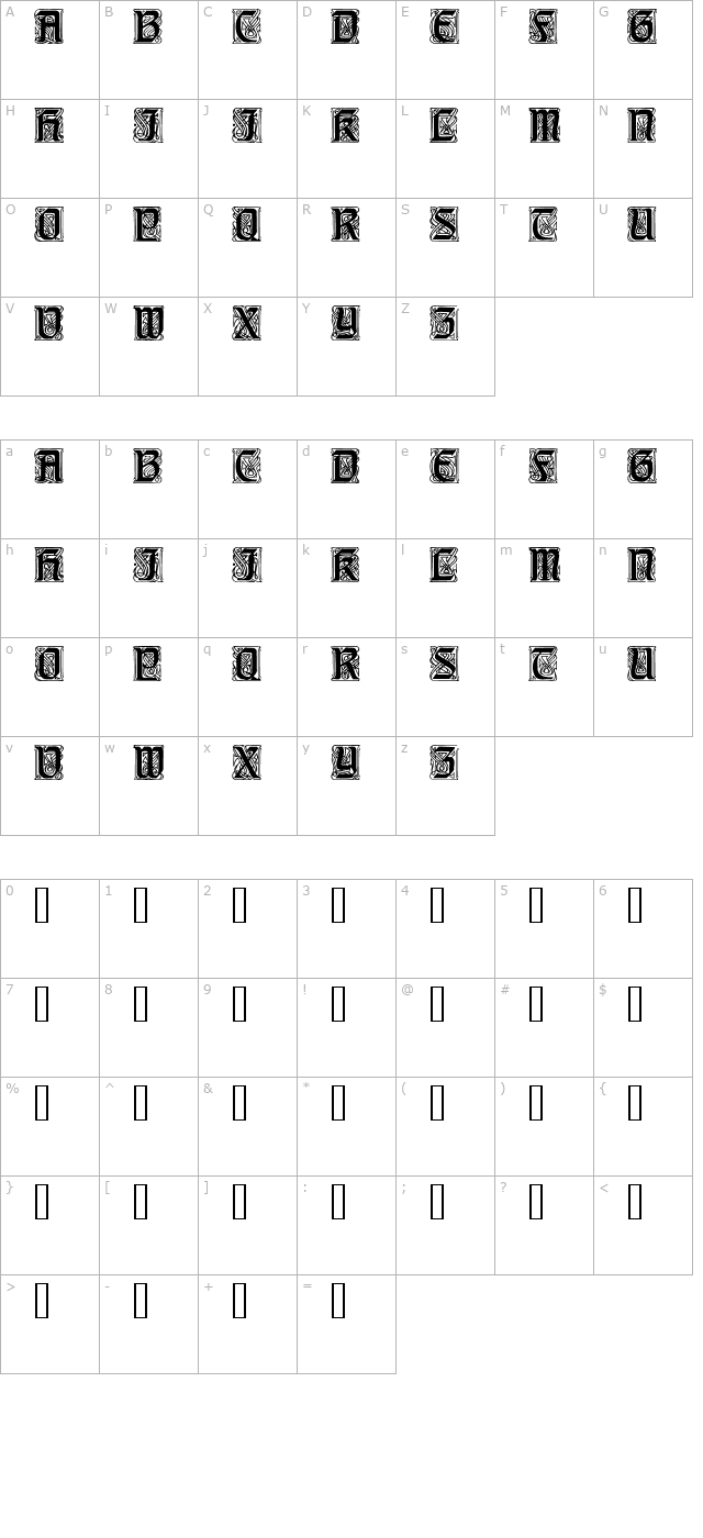 amedicuscapsssi character map