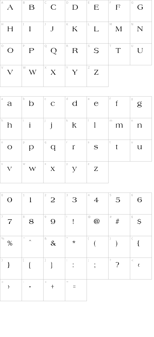 americo character map