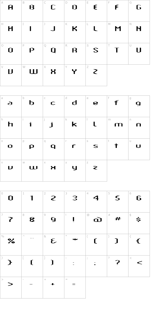 amosis-technik character map