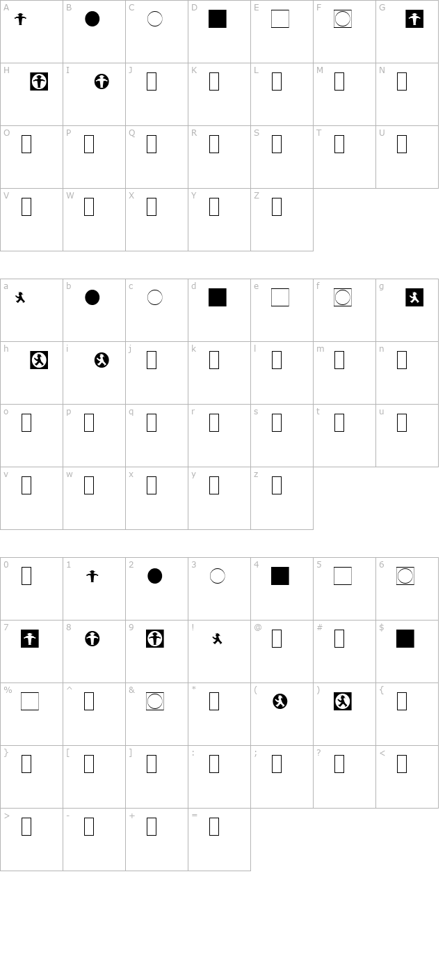 ampelmaennchen character map