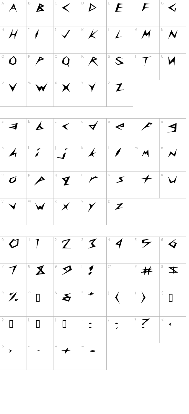 amplifierextended-heavy character map