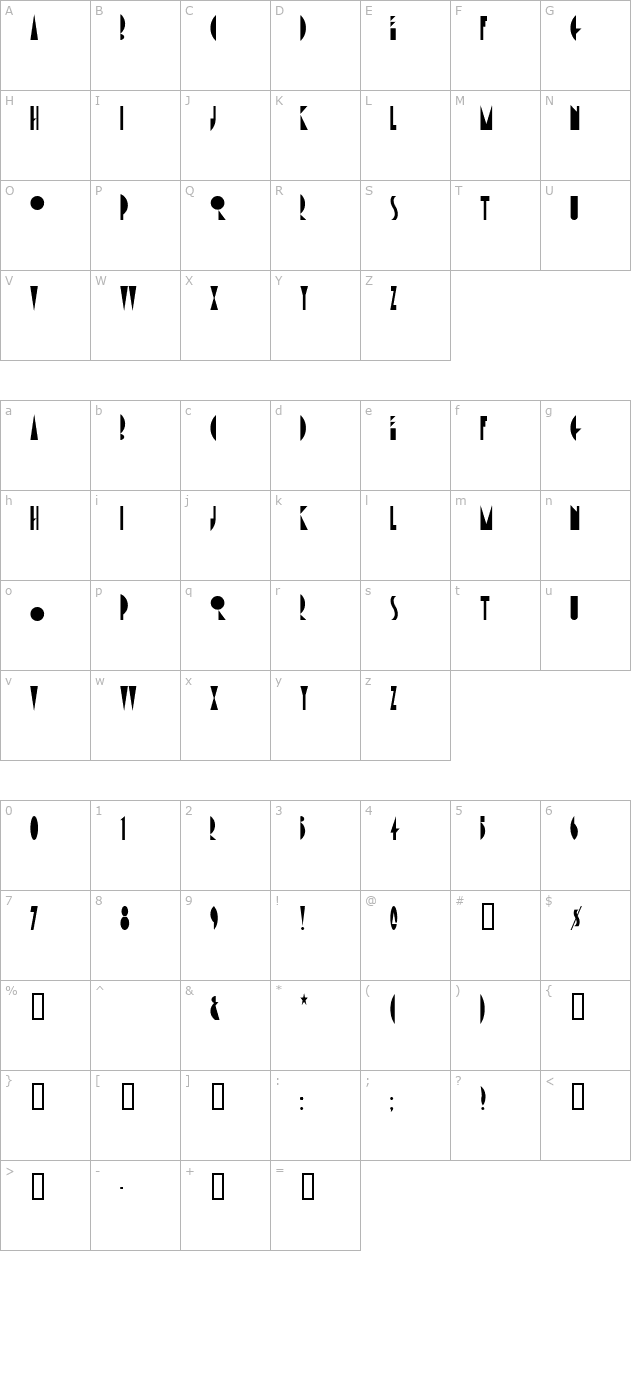 amsterdamtangram character map