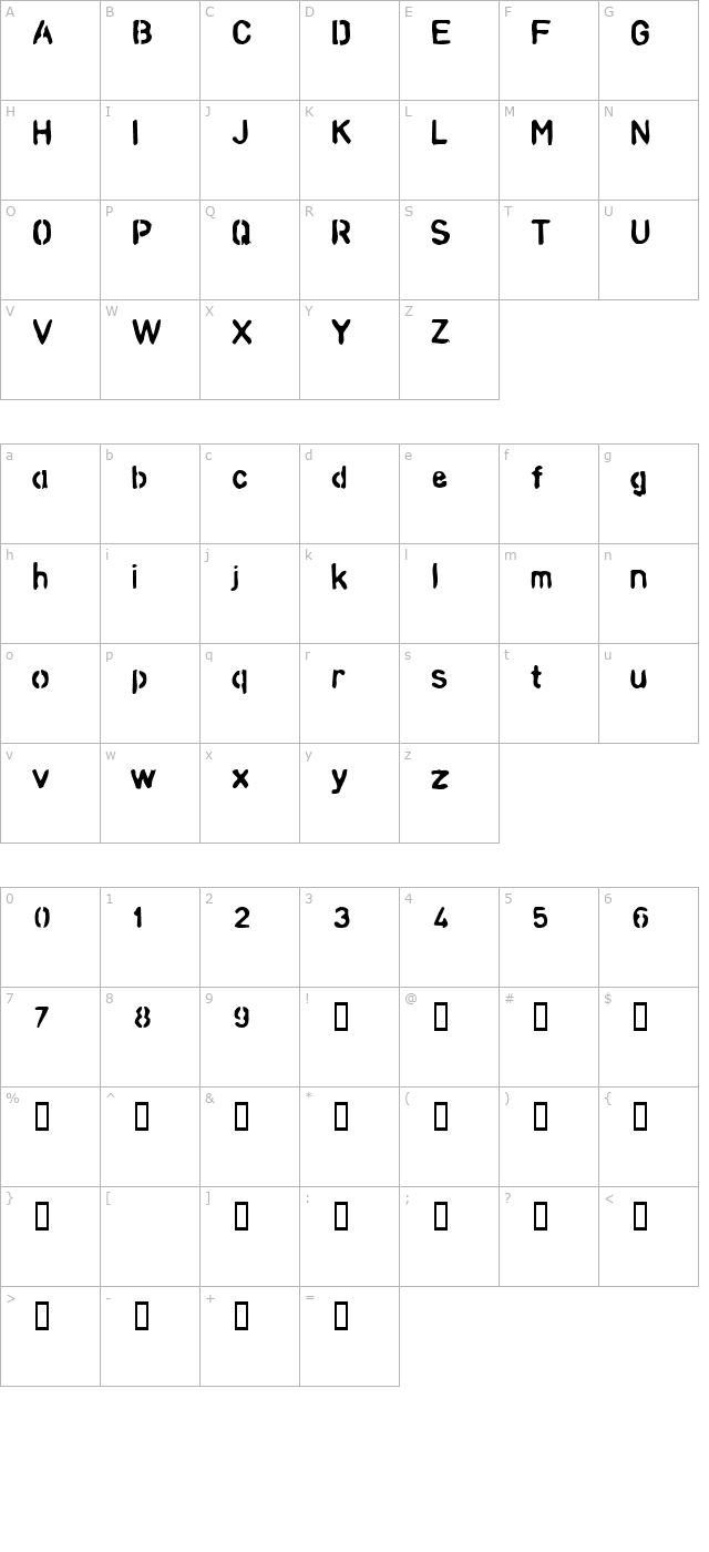 analog character map