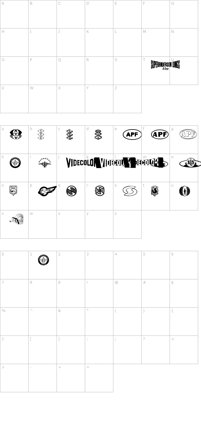 Anderson Dings 1 character map