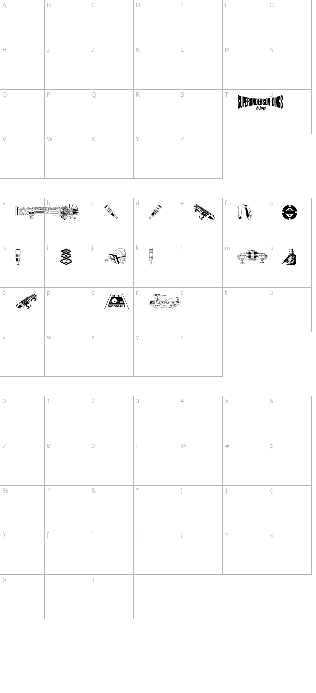 Anderson Space1999 Dings character map