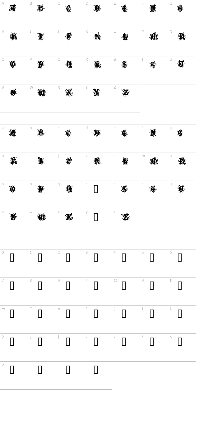 Angel Normal character map