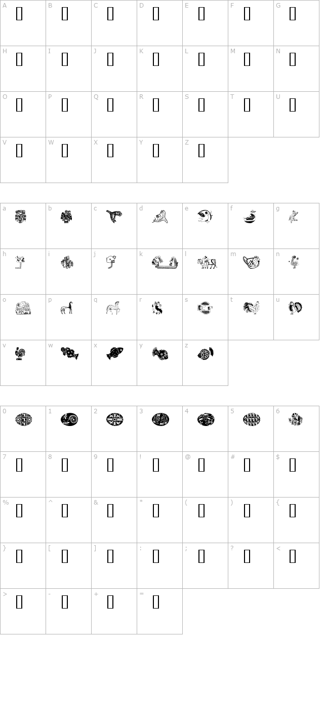 Animal Design character map