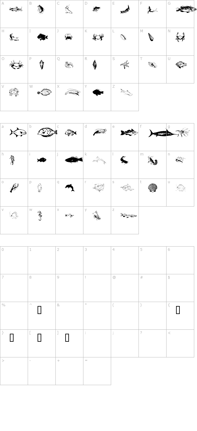 AnimalsAnimalsSea character map