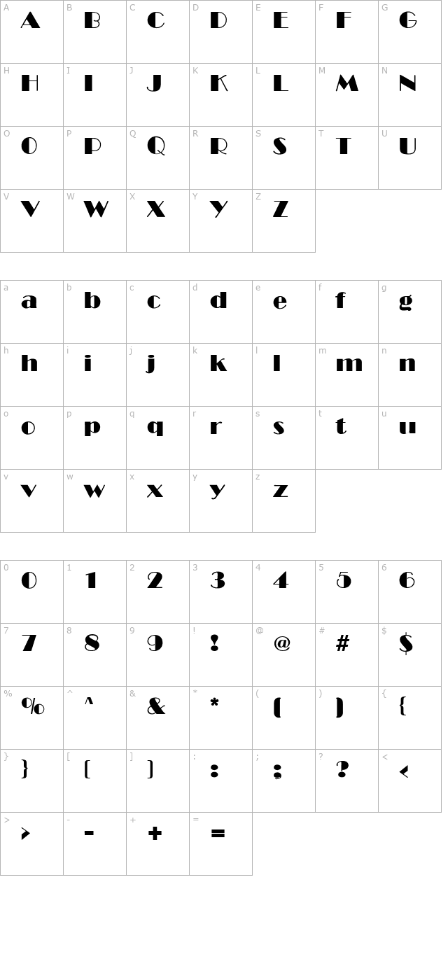 AnnaBecker character map