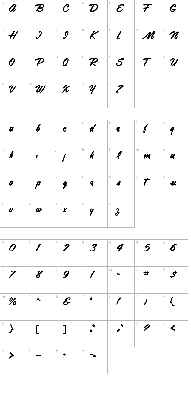 annalisafont71-bold character map