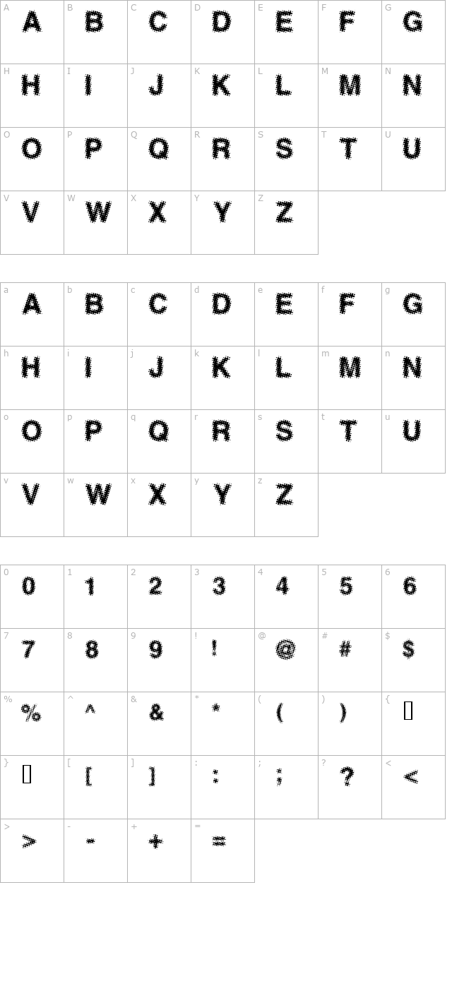 AntFarm GoneCamping character map