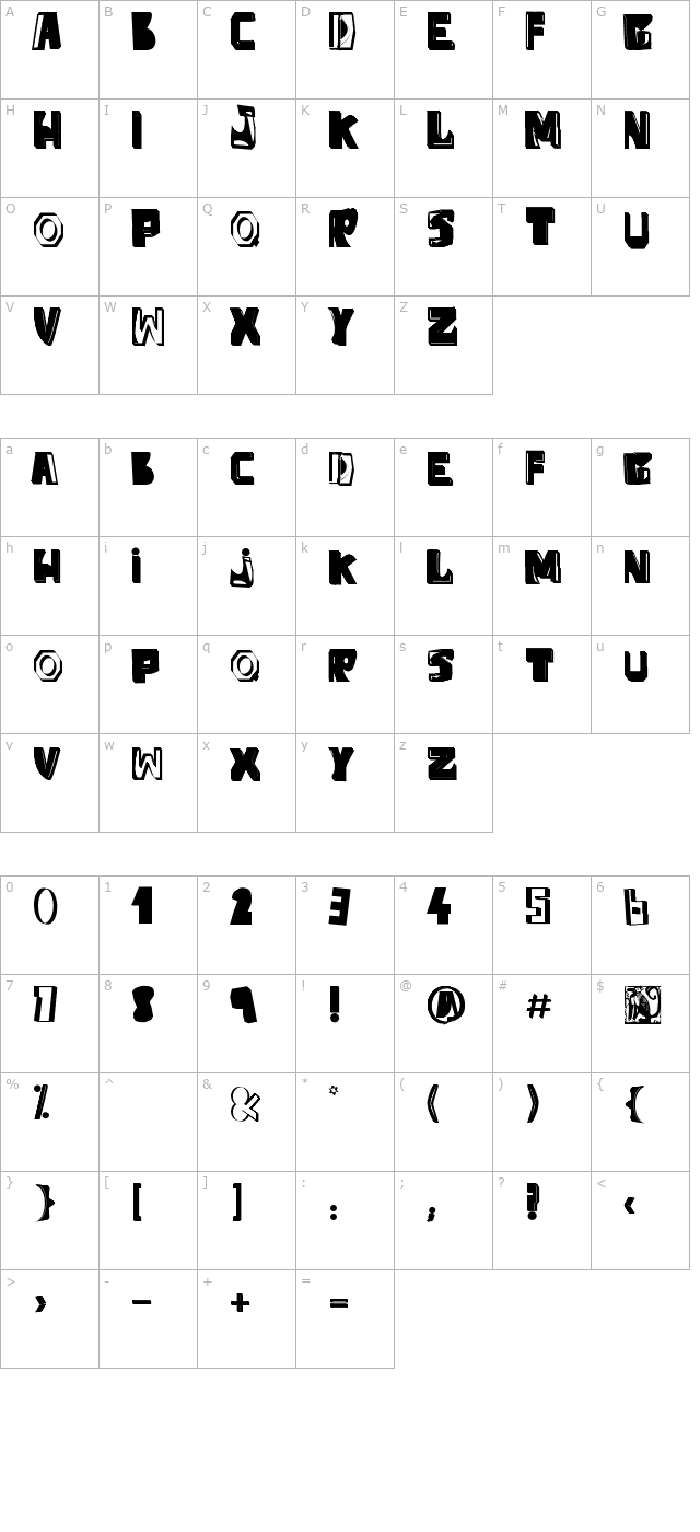 Anti Folk character map