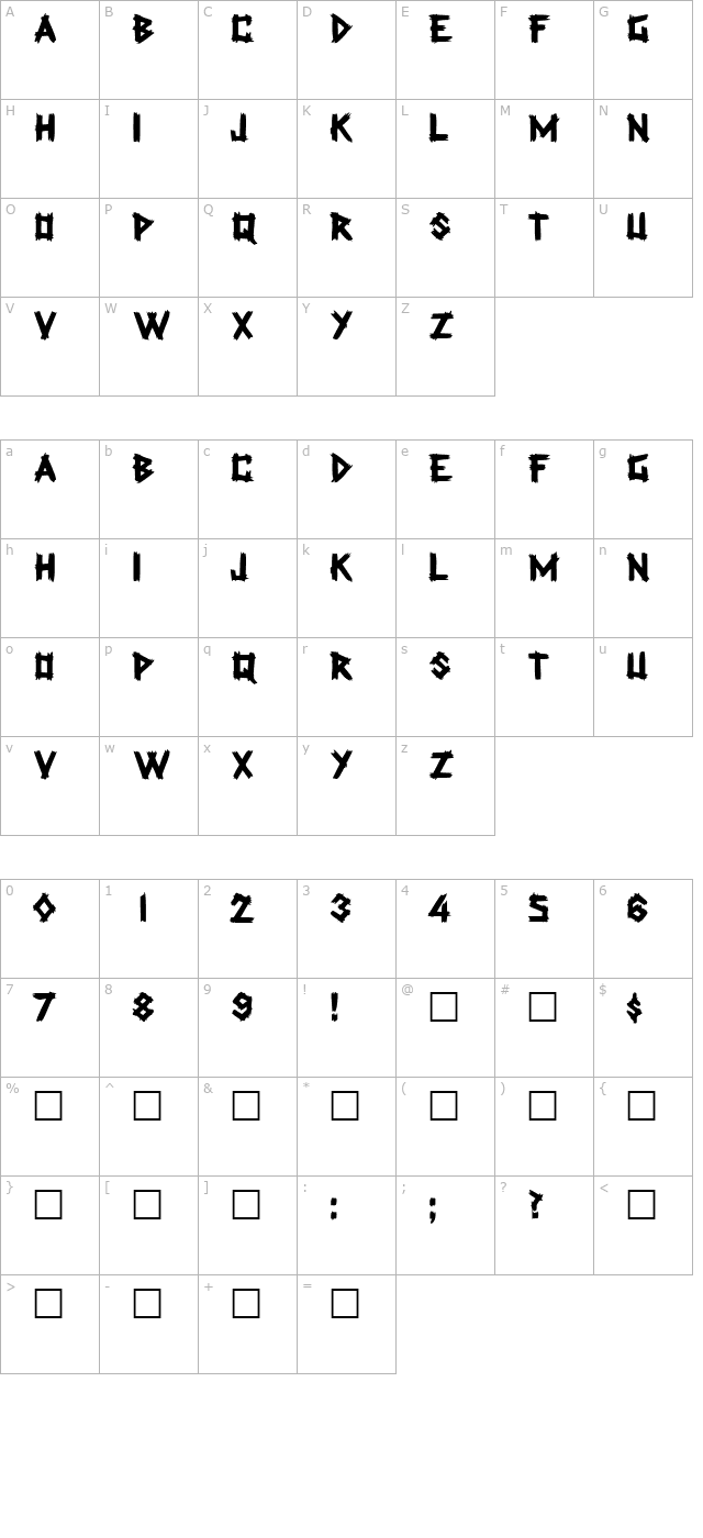 anticcapsssk-regular character map