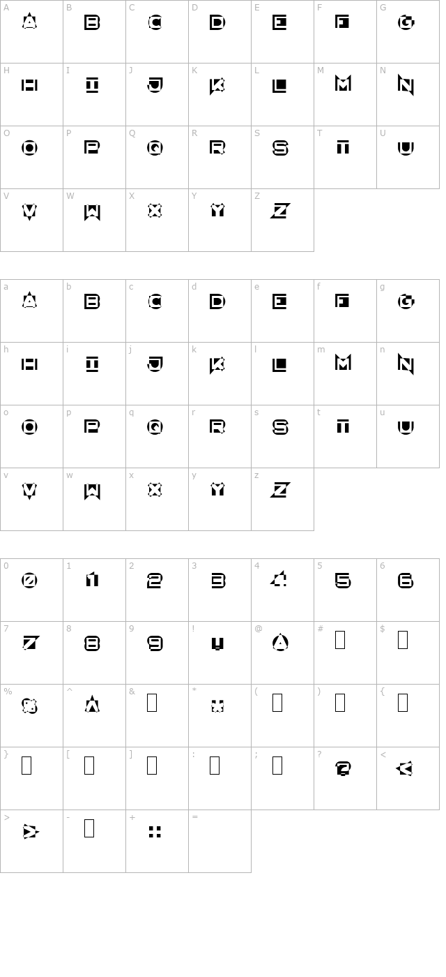 AntiMatter KG character map