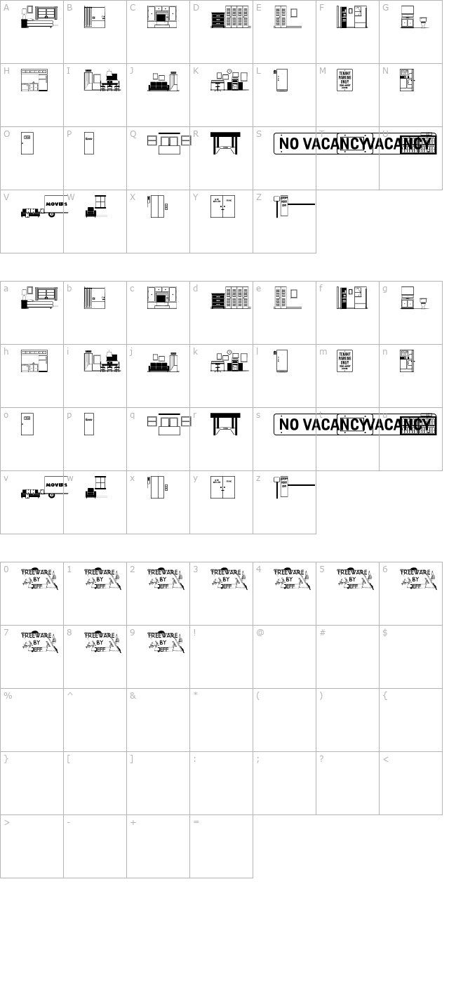 Apartment Life JL character map