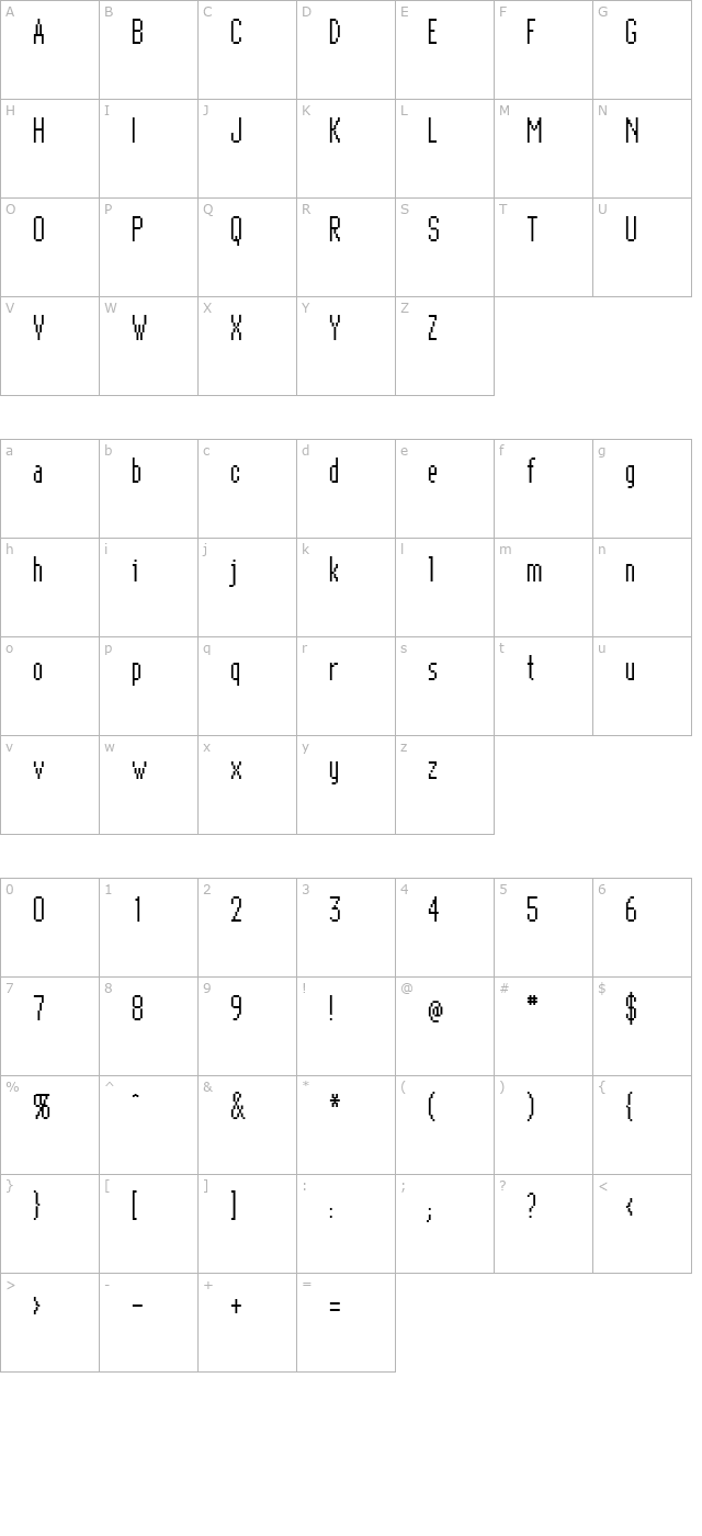 Apple Menue character map