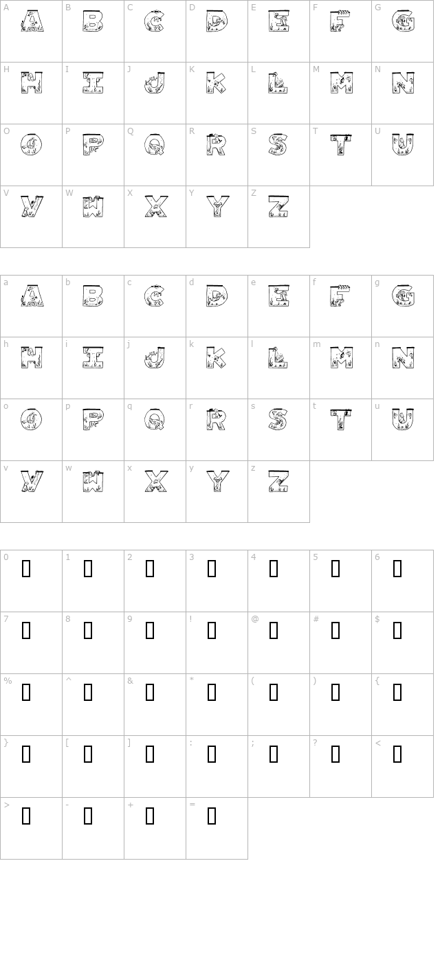 aquarium character map