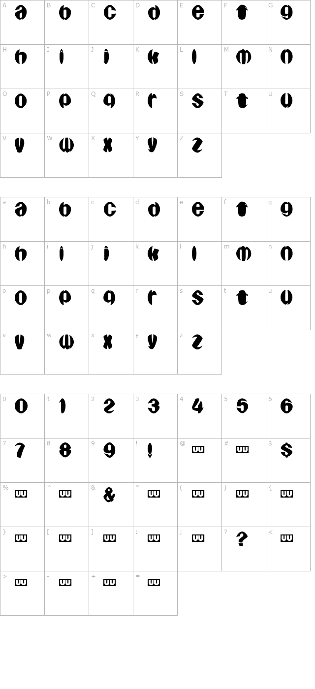 Aragones character map