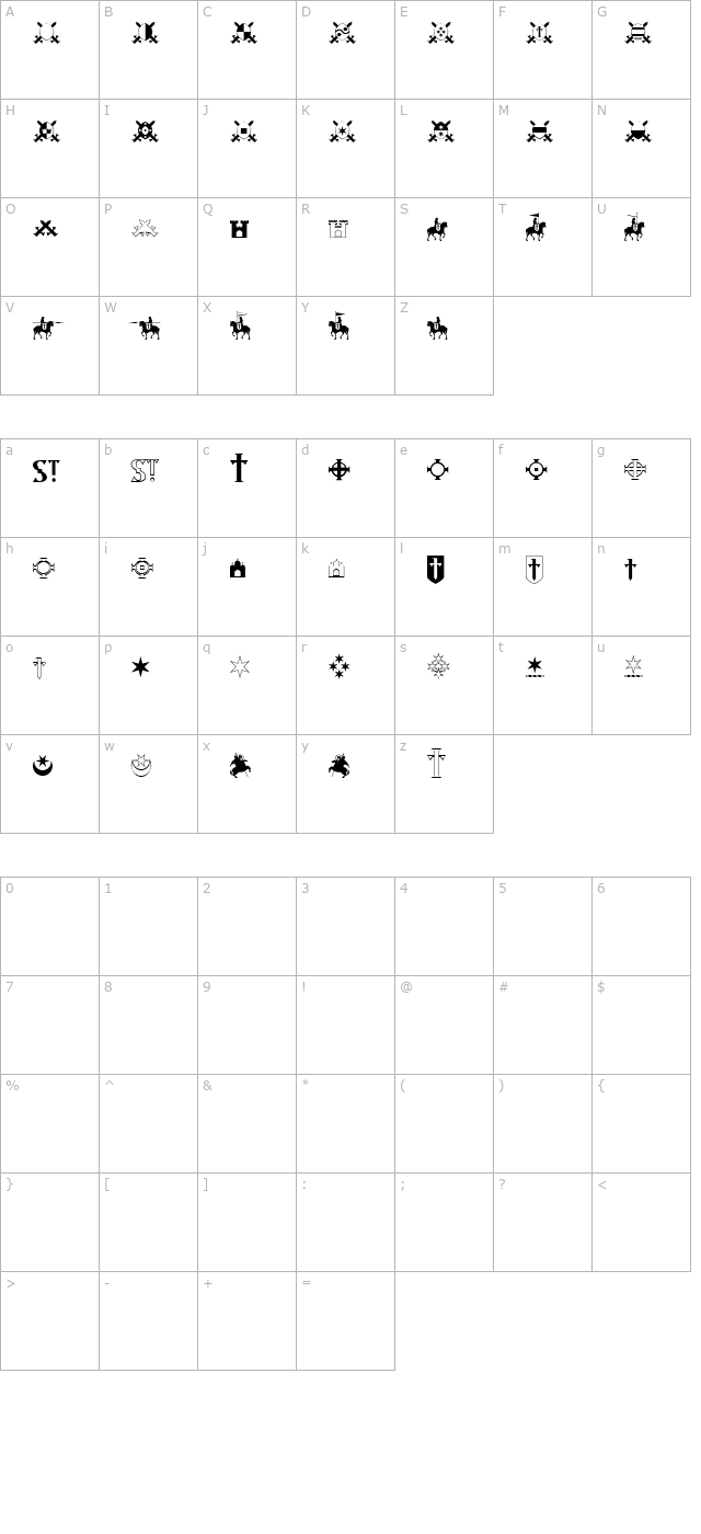 Archangel-Icon character map