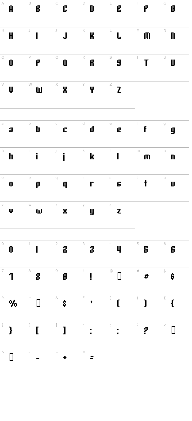 Archery Black character map