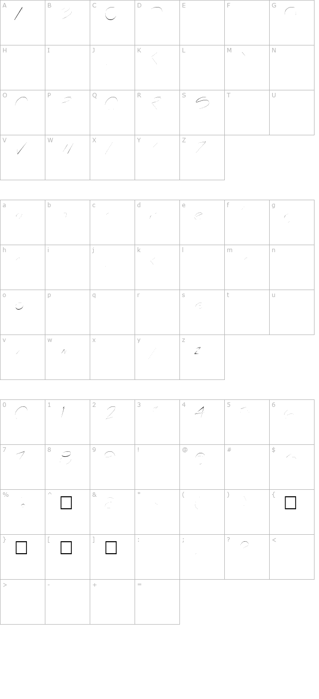 ArchiMedium character map