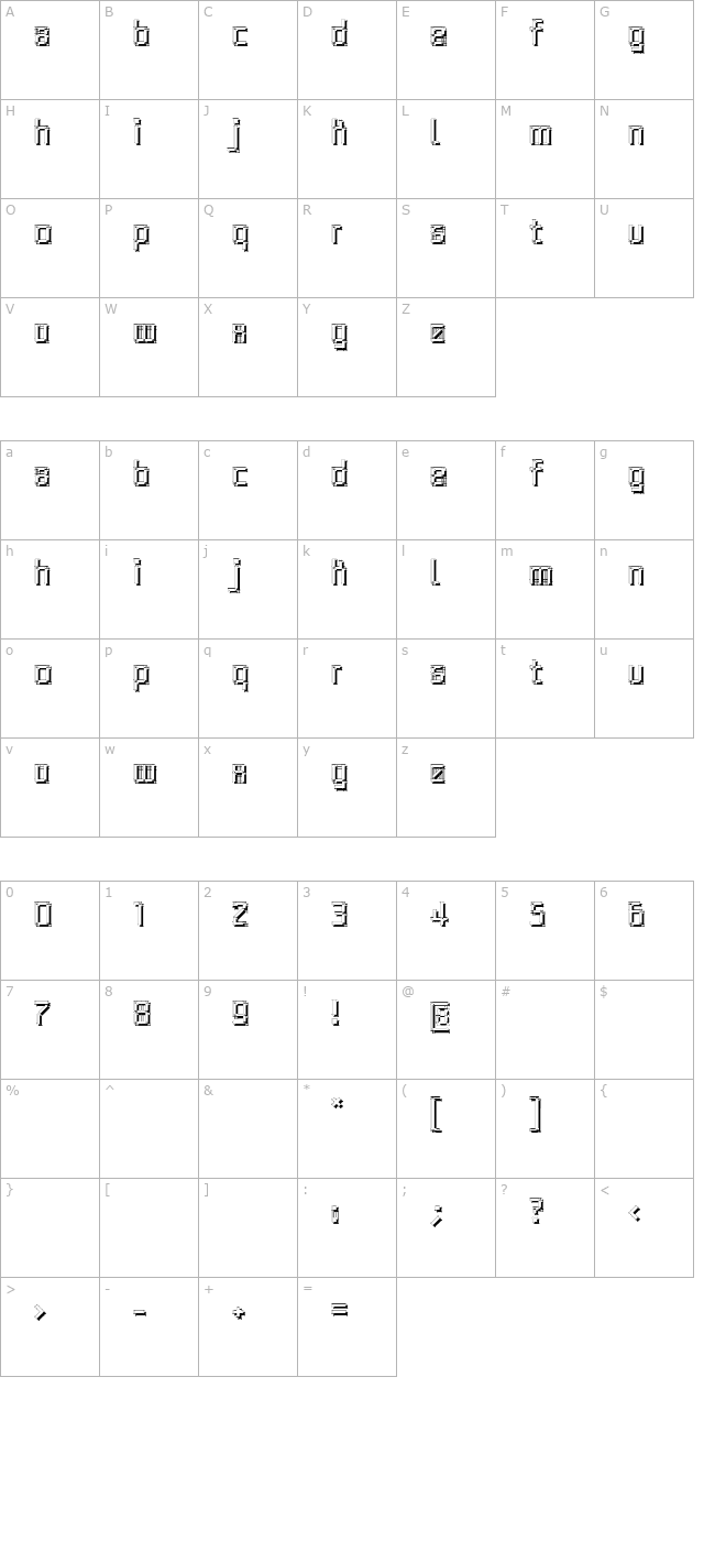 Architypo character map