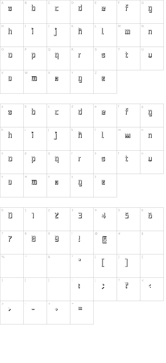 ArchitypoShadow character map