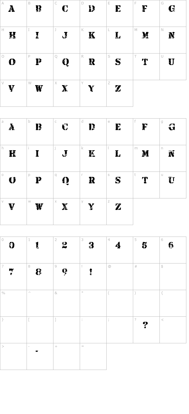 armalite-rifle character map