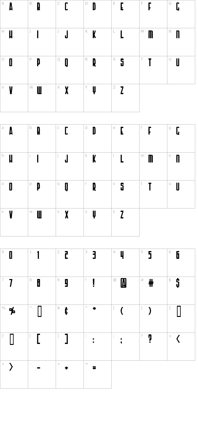 armor-piercing character map