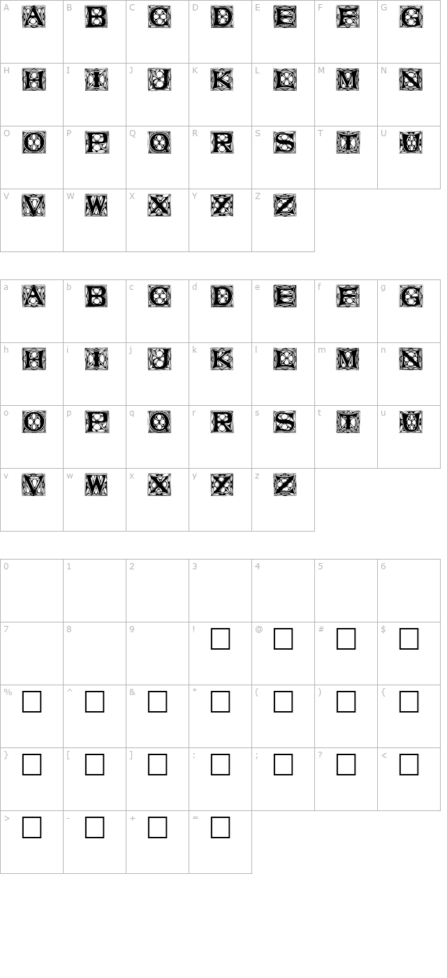 aromatcapsssk-regular character map