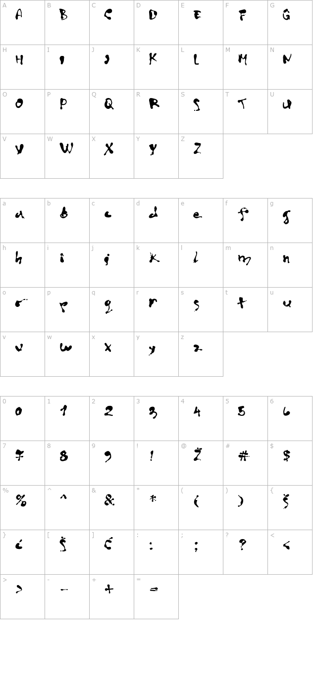 art-decor character map