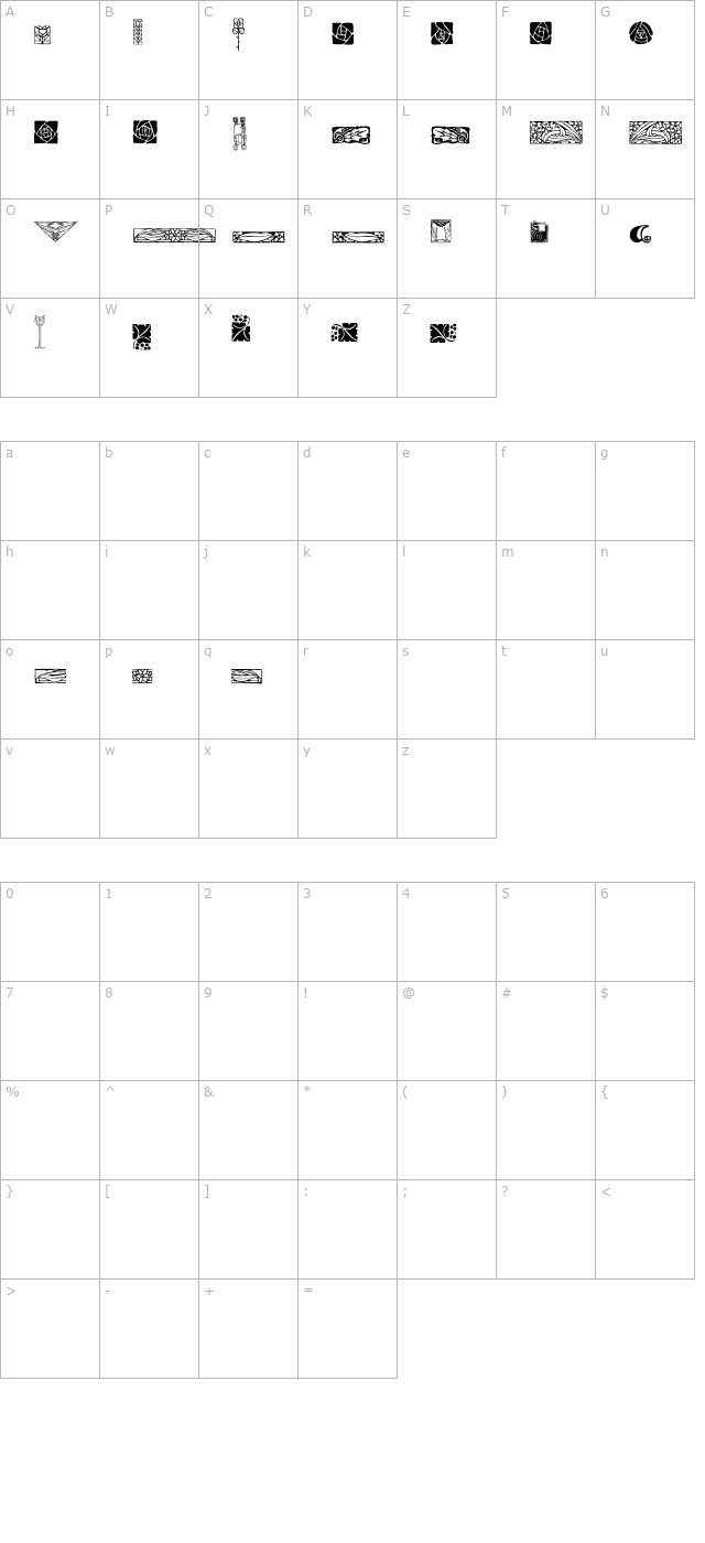 ArtsAndCrafts-Ornaments character map