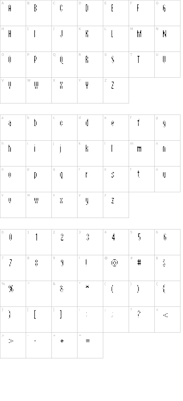 AspersionLight character map