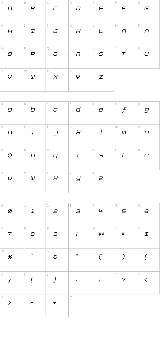 AspirinIntoxicate character map