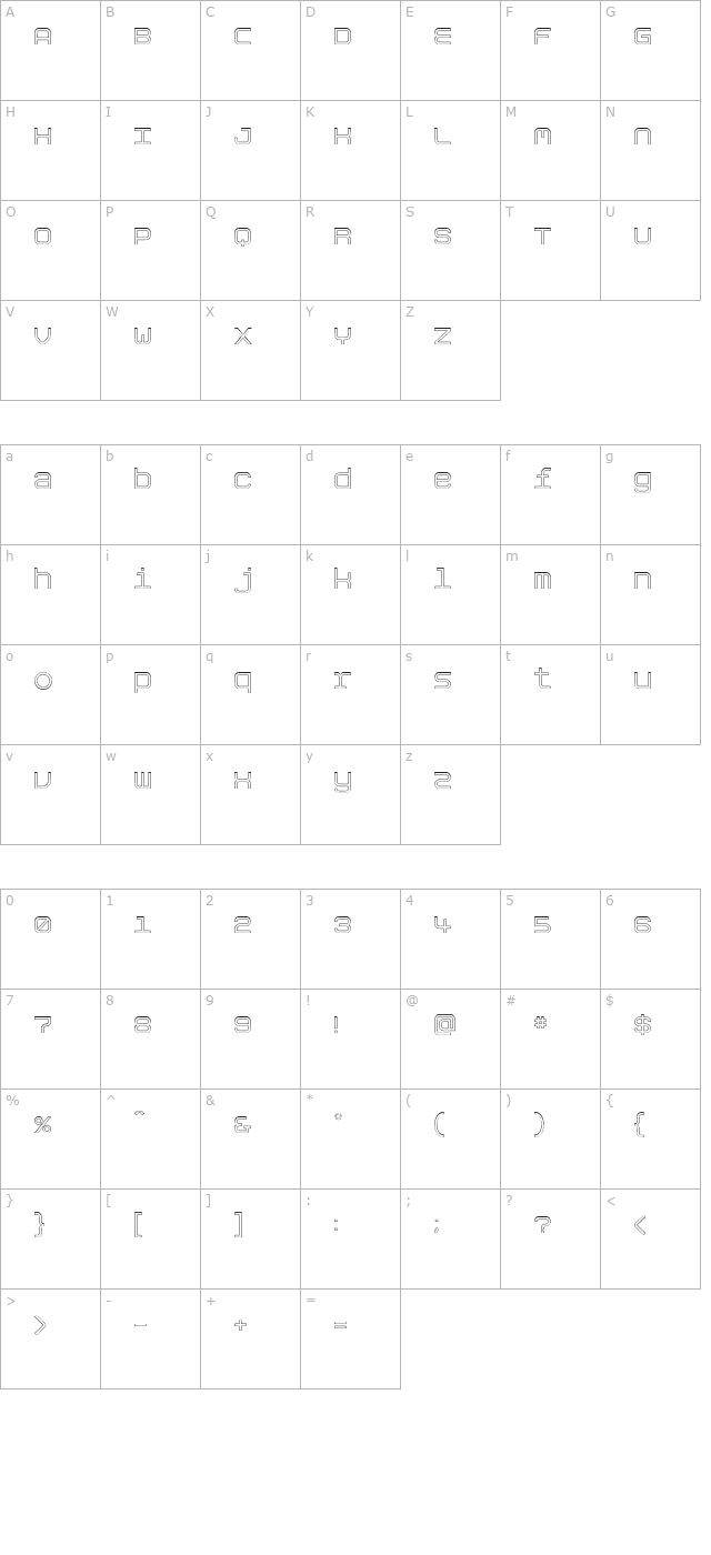 AspirinRefillIrregular character map