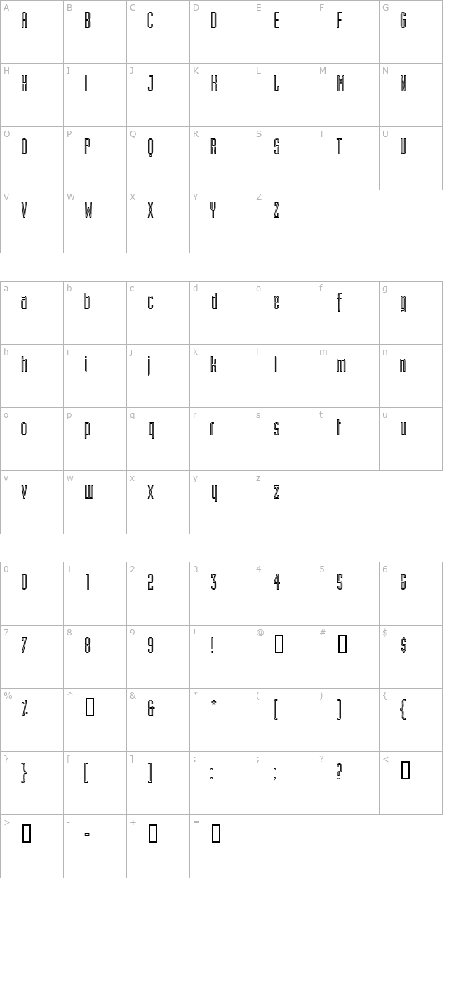 AssemblyOutlineSSK character map