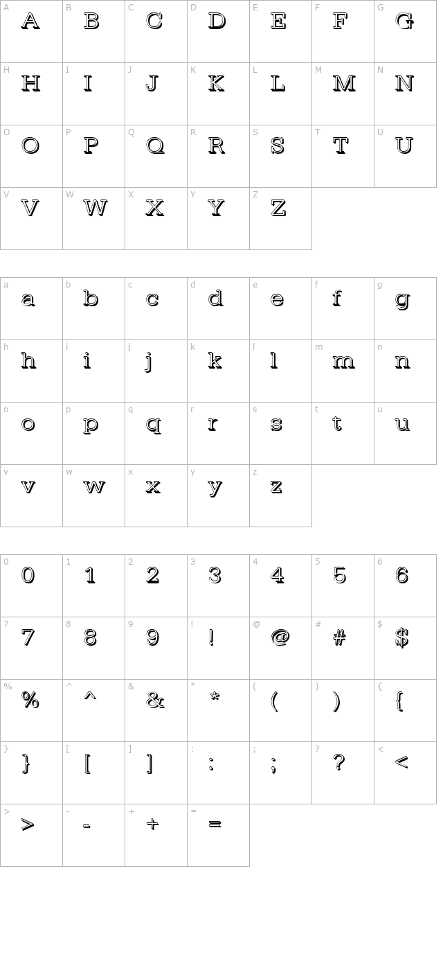 AstridBeckerShadowE-Light character map