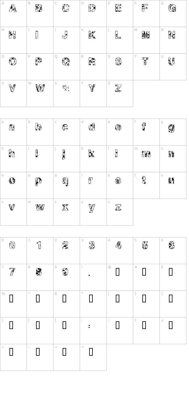 Asylum character map