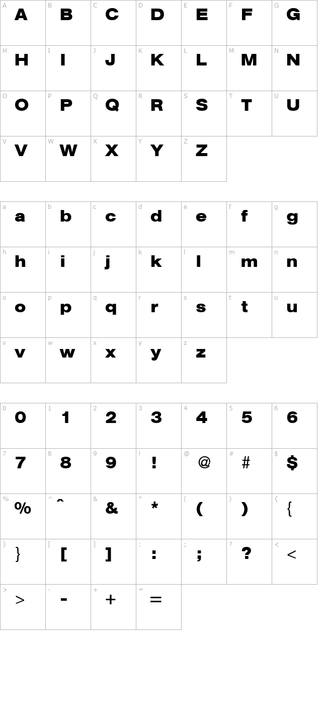 atkinsextended-bold character map